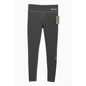 Bench Women's Gray Athletic‎ Leggings Size S Full Length Reflective Logo Stretch